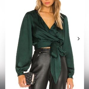 Lovers and Friends Emerald Wrap Top